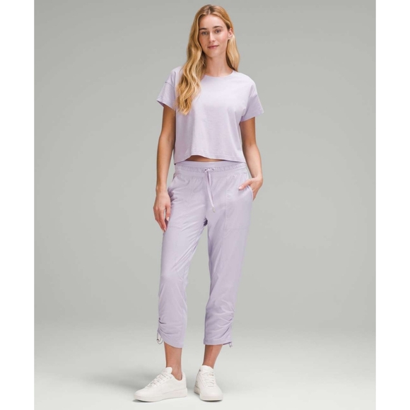 Lululemon Mid Rise Dance Studio Lined Crop Pants Lilac 6 - Picture 2 of 9